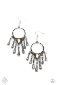 Paparazzi ~ Ranger Rhythm ~ White Earrings (Fashion Fix Exclusive)