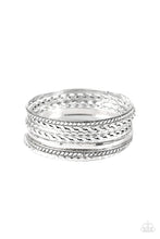Load image into Gallery viewer, Paparazzi ~ Rattle and Roll ~ Silver Bangle Bracelets