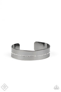 Paparazzi ~ Raw Razzle ~ Black Cuff Bracelet (Fashion Fix Exclusive)