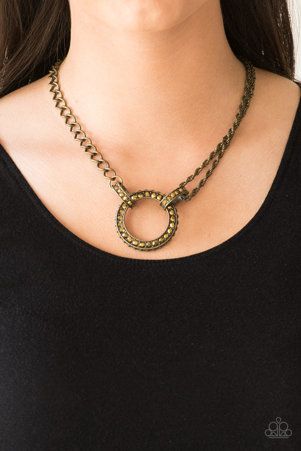 Paparazzi ~ Razzle Dazzle ~ Brass Necklace Set