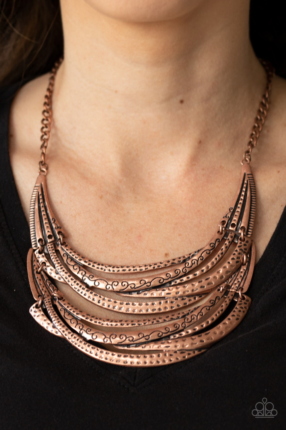 Paparazzi ~ Read Between The VINES ~ Copper Necklace Set