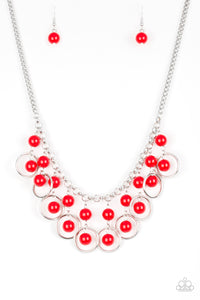 Paparazzi ~ Really Rococo ~ Red Necklace Set