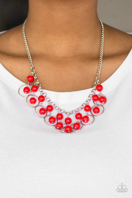 Paparazzi ~ Really Rococo ~ Red Necklace Set