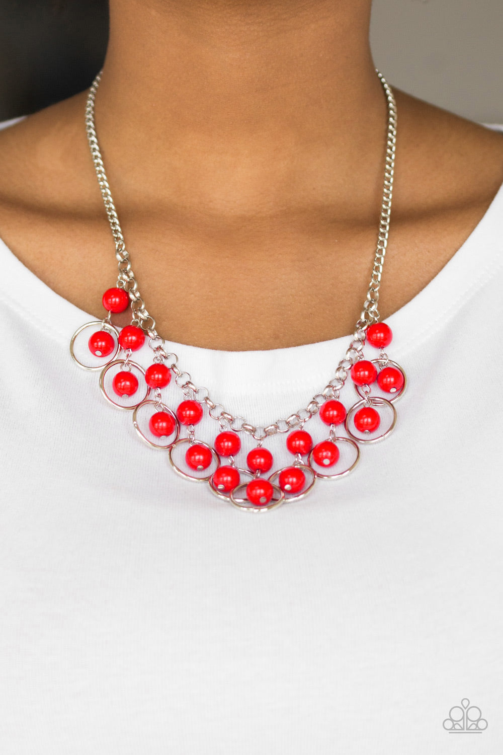 Paparazzi ~ Really Rococo ~ Red Necklace Set
