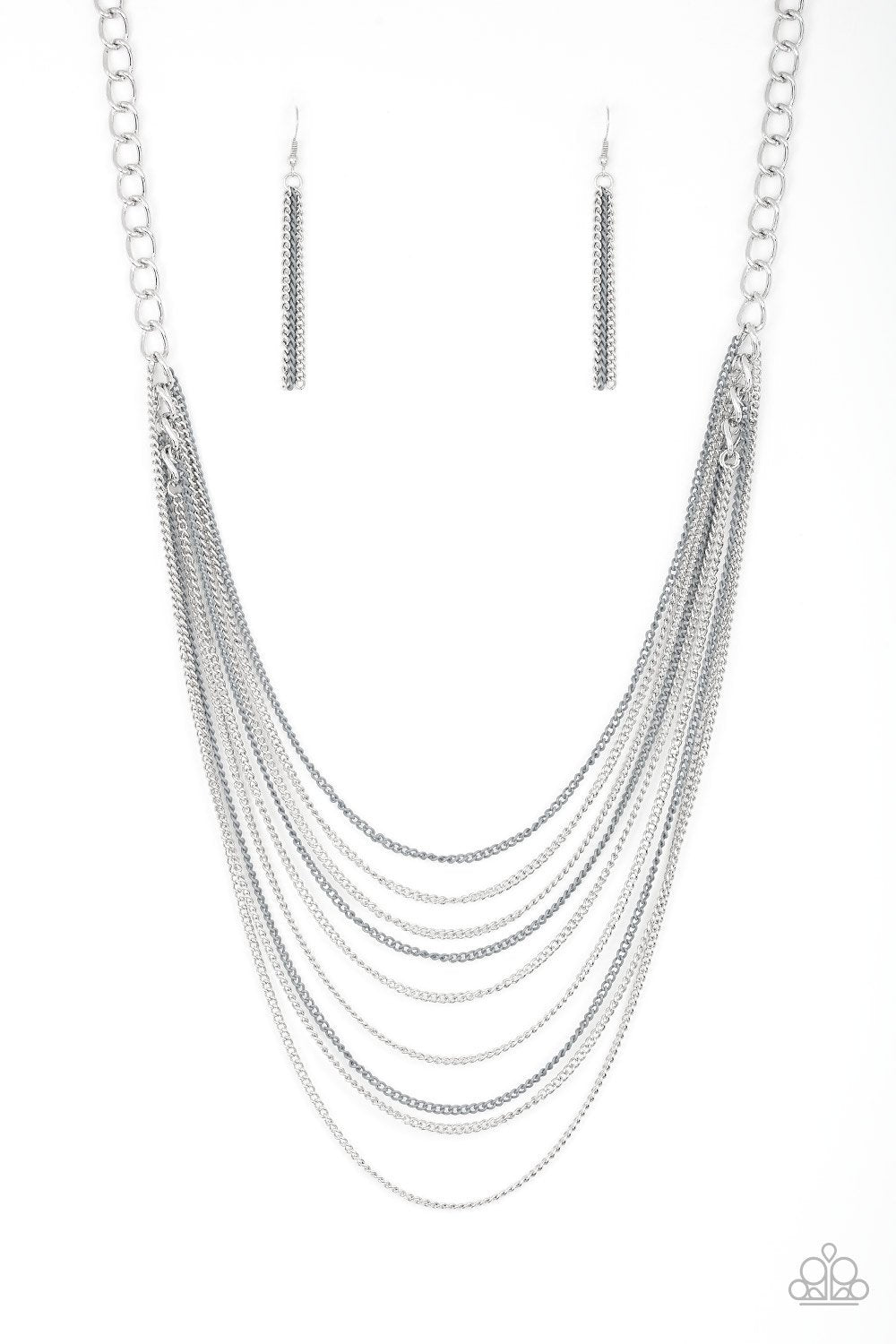 Paparazzi - Rebel Rainbow - Silver Necklace - Klassy Jewelz Boutique