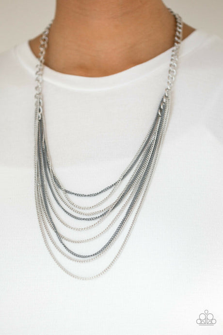 Paparazzi - Rebel Rainbow - Silver Necklace - Klassy Jewelz Boutique