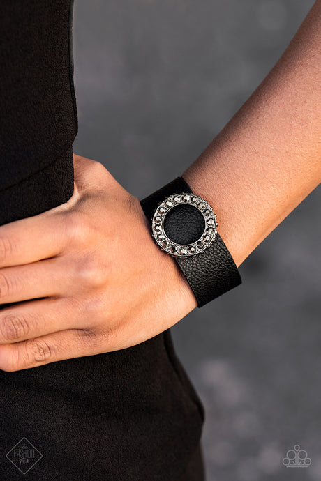Paparazzi ~ Rebel Razzle ~ Black Urban Bracelet (Fashion Fix Exclusive)