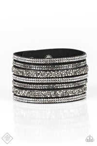 Paparazzi ~ Rebellious Shine ~ Black Urban Bracelet (Fashion Fix Exclusive)