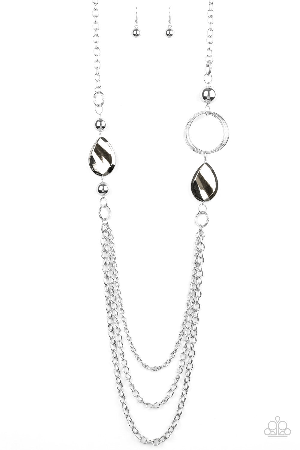 Paparazzi - Rebels Have More Fun -  Silver Necklace - Klassy Jewelz Boutique