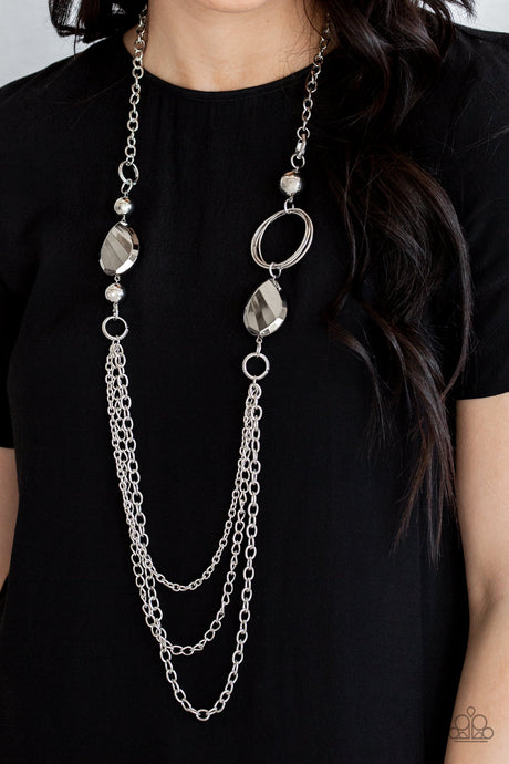 Paparazzi - Rebels Have More Fun -  Silver Necklace - Klassy Jewelz Boutique