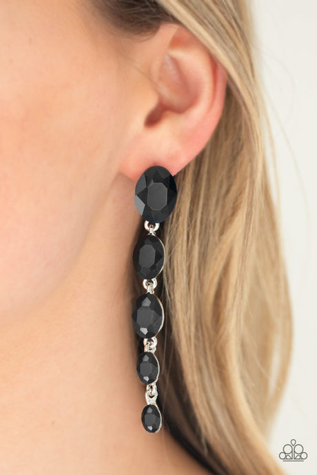 Paparazzi ~ Red Carpet Radiance ~ Black Post Earrings