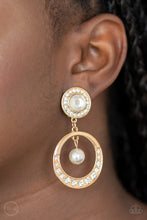 Load image into Gallery viewer, Paparazzi ~ Regal Revel ~ Gold Clip-On Earrings - Klassy Jewelz Boutique