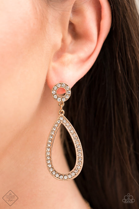 Paparazzi ~ Regal Revival ~ Gold Post Earrings (Fashion Fix Exclusive)