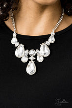 Load image into Gallery viewer, Paparazzi ~ &quot;Reign&quot; ~ ZI Collection ~ White Rhinestone Necklace Set