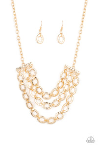Paparazzi ~ Repeat After Me ~ Gold Necklace Set