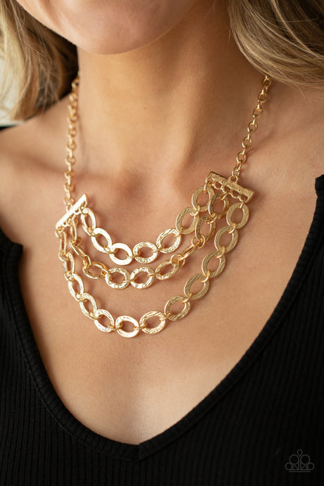 Paparazzi ~ Repeat After Me ~ Gold Necklace Set