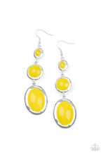 Load image into Gallery viewer, Paparazzi ~ Retro Reality ~ Yellow  Earrings