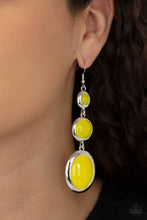 Load image into Gallery viewer, Paparazzi ~ Retro Reality ~ Yellow  Earrings