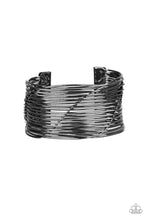 Load image into Gallery viewer, Paparazzi ~ Retro Revamp ~ Black/Gunmetal Cuff Bracelet