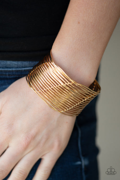 Paparazzi ~ Retro Revamp ~ Gold Cuff Bracelet