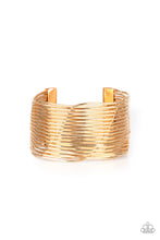 Load image into Gallery viewer, Paparazzi ~ Retro Revamp ~ Gold Cuff Bracelet
