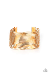 Paparazzi ~ Retro Revamp ~ Gold Cuff Bracelet