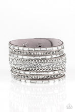 Load image into Gallery viewer, Paparazzi ~ Rhinestone Rumble ~ Silver  Rhinestone Urban Bracelet
