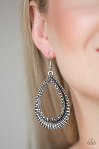 Paparazzi ~ Right As REIGN ~ Silver Earrings