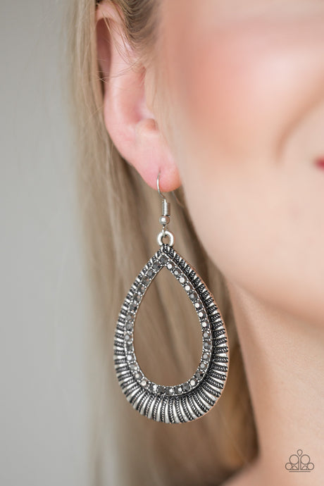 Paparazzi ~ Right As REIGN ~ Silver Earrings
