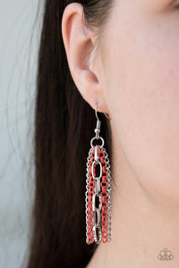 Paparazzi - Right On Key - Orange Necklace Set