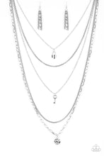 Load image into Gallery viewer, Paparazzi ~ Right On Key ~ Silver Necklace Set