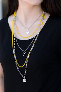 Paparazzi ~ Right On Key ~ Yellow Necklace Set