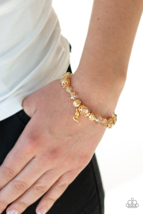 Paparazzi ~ Right On The Romance ~ Gold Bracelet