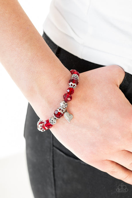 Paparazzi ~ Right On The Romance ~ Red Bracelet