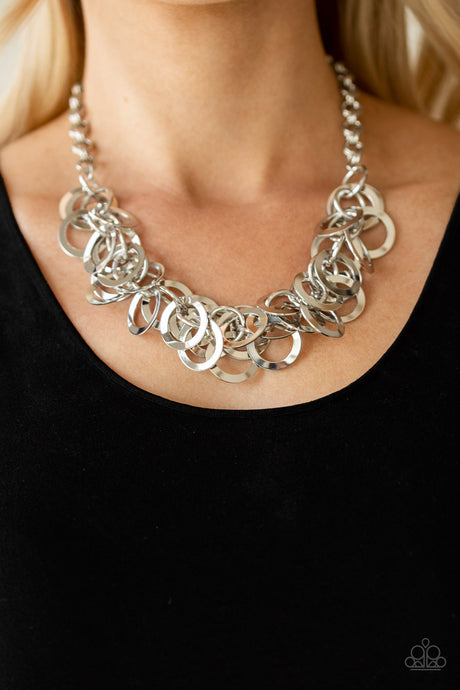 Paparazzi ~ Ringing In The Bling ~ Silver Necklace Set