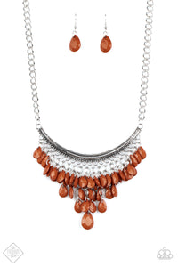 Paparazzi ~ Rio Rainfall ~ Brown Necklace Set (Fashion Fix  Exclusive)