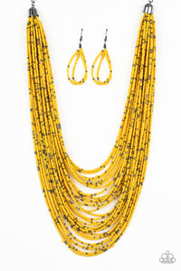 Paparazzi ~ Rio Rainforest ~ Yellow Seed Bead Necklace Set