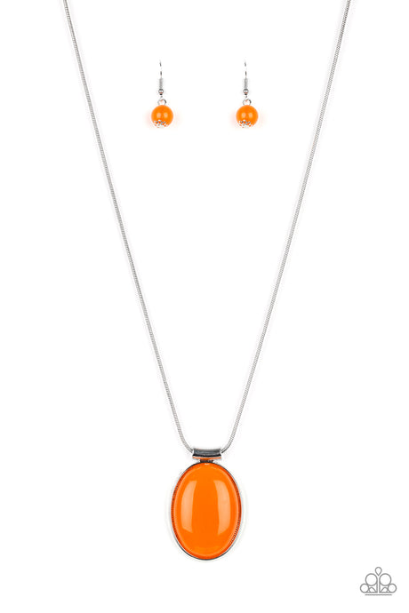 Paparazzi - Rising Stardom - Orange Necklace Set
