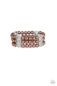 Paparazzi ~ Ritzy Ritz ~ Brown Pearl Bracelet