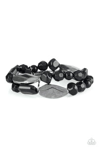 Paparazzi ~ Rockin Rock Candy ~ Black Bracelet