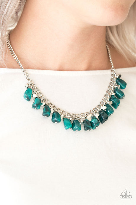 Paparazzi ~ Rocky Shores ~ Green Necklace Set
