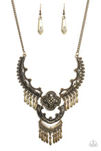 Load image into Gallery viewer, Paparazzi ~ Rogue Vogue ~ Brass Necklace Set