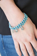 Load image into Gallery viewer, Paparazzi ~ Rooftop Gardens ~ Blue Bracelet