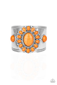 Paparazzi ~ Room to Roam ~ Orange Cuff Bracelet (Fashion Fix Exclusive)
