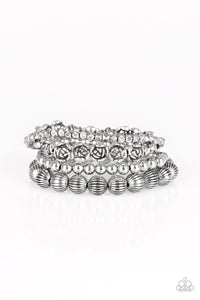 Paparazzi ~ Rose Garden Gala ~ Silver Bracelet