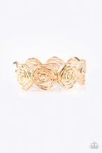 Load image into Gallery viewer, Paparazzi ~ Rosy Rosette ~ Gold Necklace and Bracelet Set