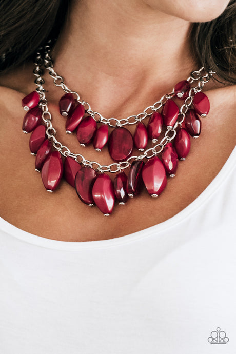 Paparazzi ~ Royal Retreat ~ Red Necklace Set