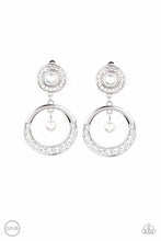 Load image into Gallery viewer, Paparazzi - Royal Revival - White Clip-On Earrings -$5.00