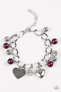 Paparazzi ~ Royal Sweethearts ~ Purple Heart Charm Bracelet