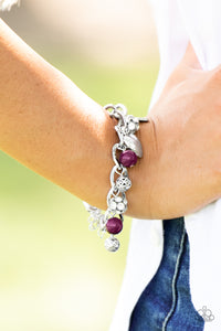 Paparazzi ~ Royal Sweethearts ~ Purple Heart Charm Bracelet